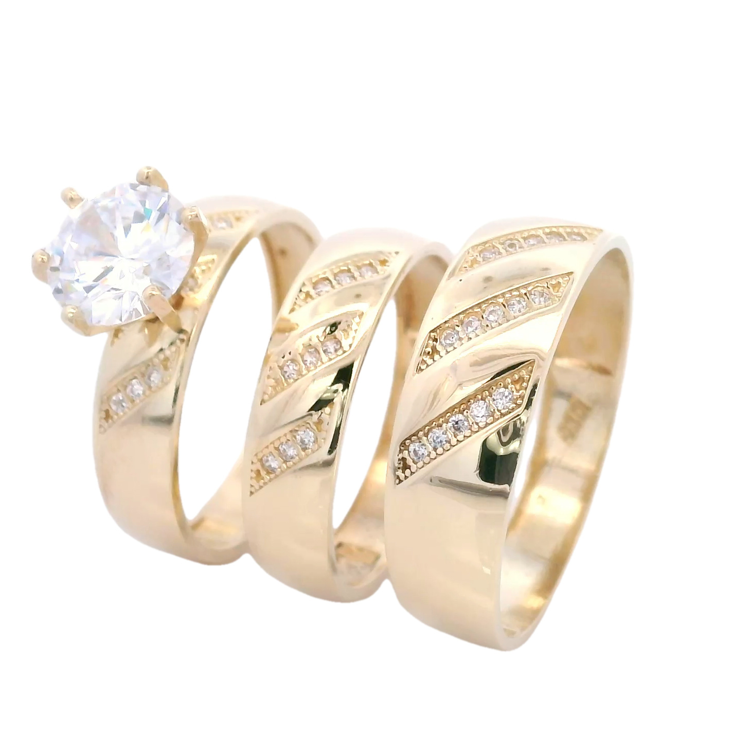 Anillos de matrimonio en oro amarillo 10k #2167